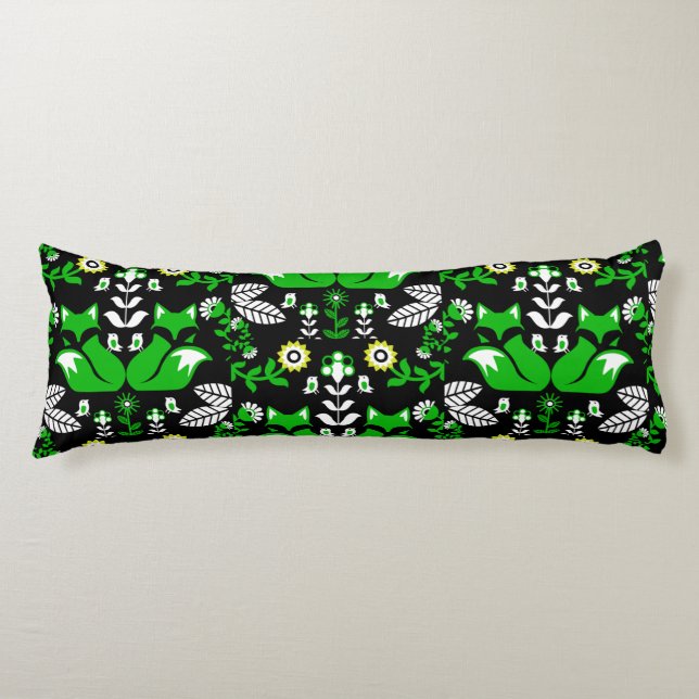 Coussins Longs Fox Nordic Scandinavian Folk Art nappe (Devant)