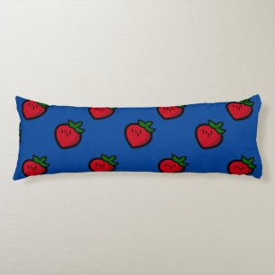Coussins Longs Fraises de Cartoon Rouge mignonne pour les végétar