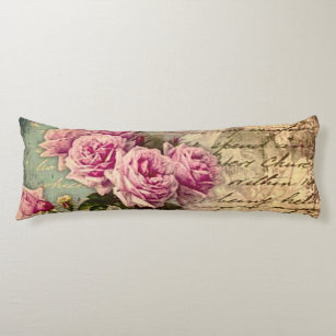 Coussins Longs francais chic, shabby chic, roses roses roses, flo