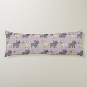 Coussins Longs Frenchies, Violet