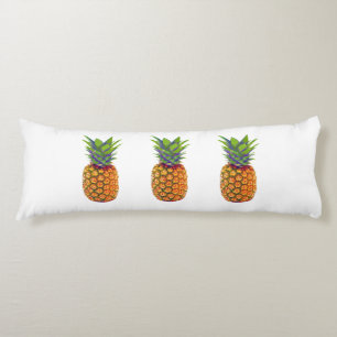 Coussins Longs Fruits d'ananas sur fond blanc
