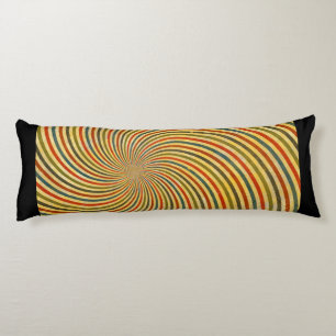 Coussins Longs Funny Retro Grunge Swirl + votre idée