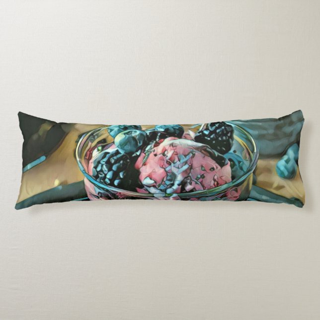 Coussins Longs Gâteau à la crème glacée aux baies (Devant)