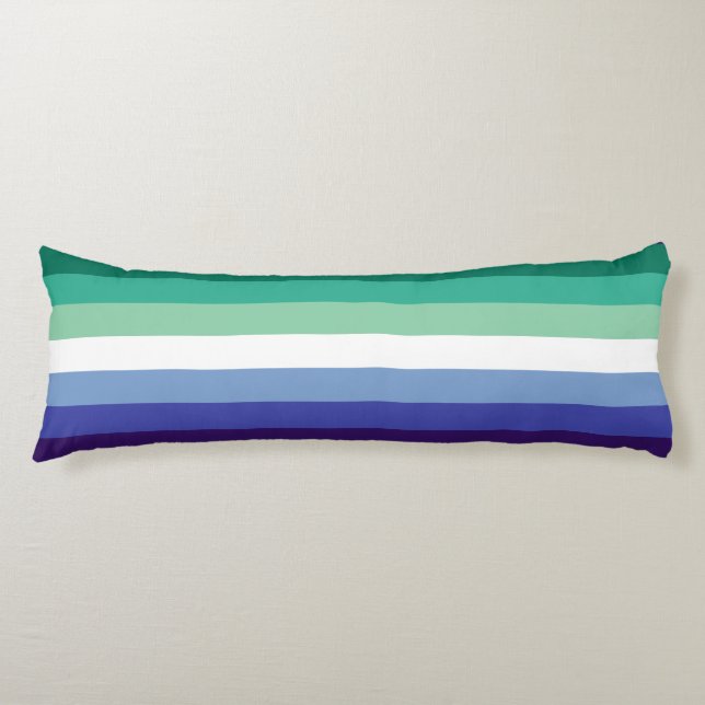 Coussins Longs Gay Men's Pride, Striped Print, LGBTQ FIDE (Devant)