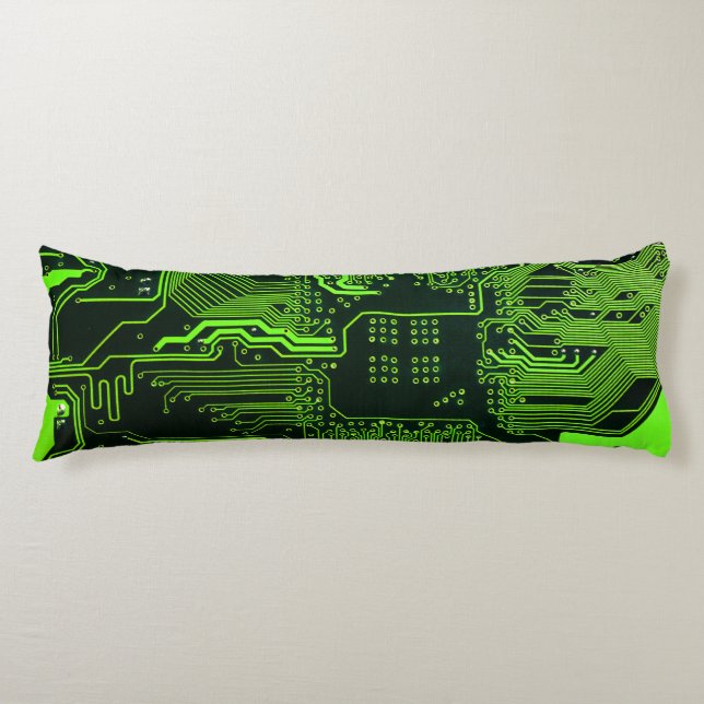 Coussins Longs Geek de la carte de circuit électronique Nerd PCB  (Devant)