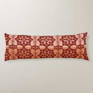 Coussins Longs Geometric Ethnic Pattern Body Pillow – Burgundy Re