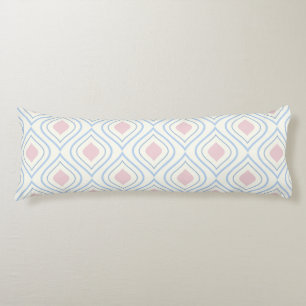 Coussins Longs géométrique Abstraite, bleue, rose et blanc cassé