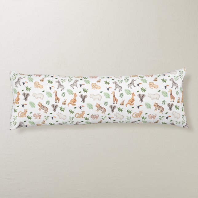 Coussins Longs gibier Animal With Jungle Tree (Dos)