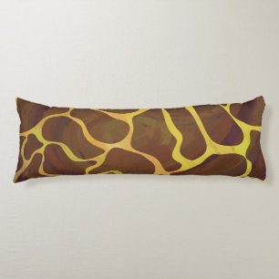 Coussins Longs Giraffe Brown et jaune