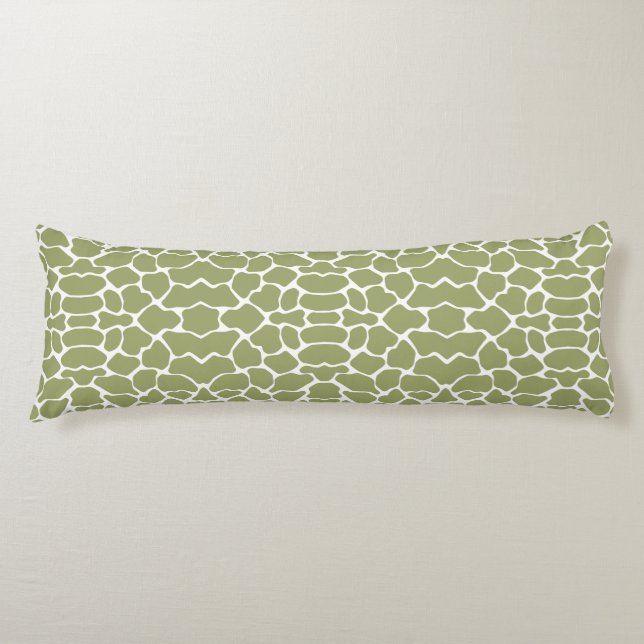 Coussins Longs Giraffe Safari verte (Devant)