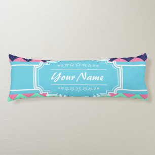 Coussins Longs Girly Chevron Personnalisée N1
