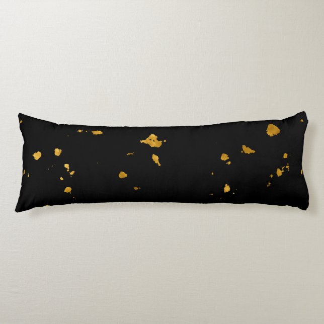 Coussins Longs Gold Flakes Noir (Devant)