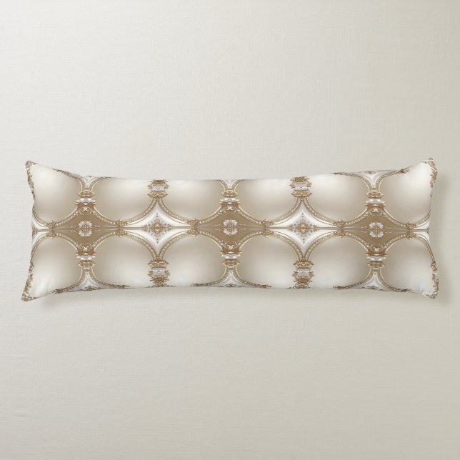 Coussins Longs Golden Ornate Frame with Pearls Body Pillow (Devant)