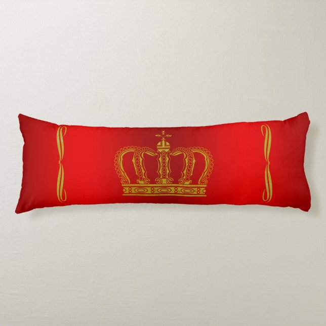 Coussins Longs Golden Royal Crown + votre backgr. & idées (Devant)