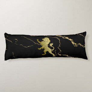 Coussins Longs Golden Royal Lion Marbre noir