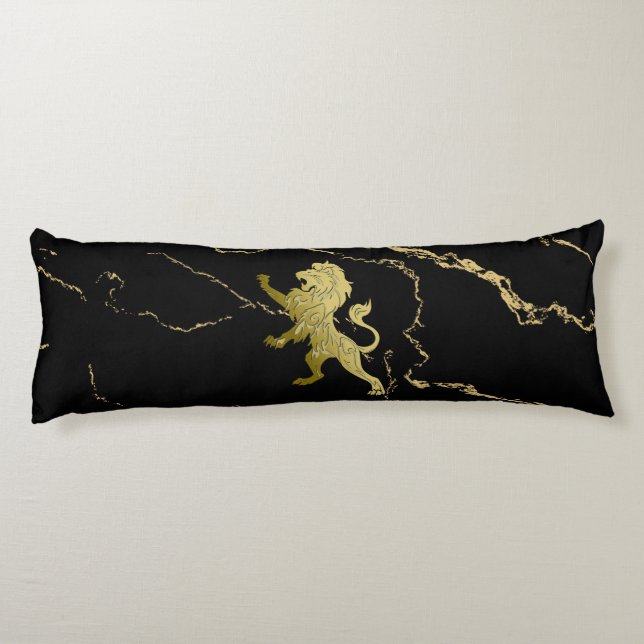 Coussins Longs Golden Royal Lion Marbre noir (Dos)