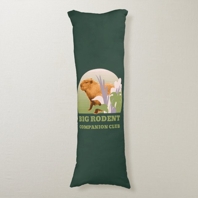 Coussins Longs Grand Club de Compagnons Rongeurs Capybara (Devant (Vertical))