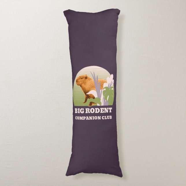 Coussins Longs Grand Club de Compagnons Rongeurs Capybara (Devant (Vertical))