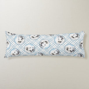 Coussins Longs Grande Pyrénées Peinture Blanc Original Animal de 