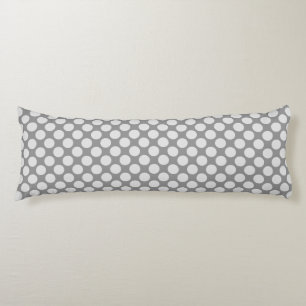 Coussins Longs Grands points rétro - tons gris / gris