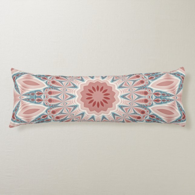 Coussins Longs Grattez moderne Kaleidoscope Mandala art fractal (Devant)