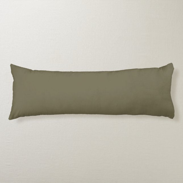 Coussins Longs Green Martini Olive Solid Color Print, neutre (Devant)