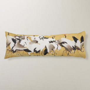 Coussins Longs Grupe de grues japonaises Vintage Oiseau Riche Cla