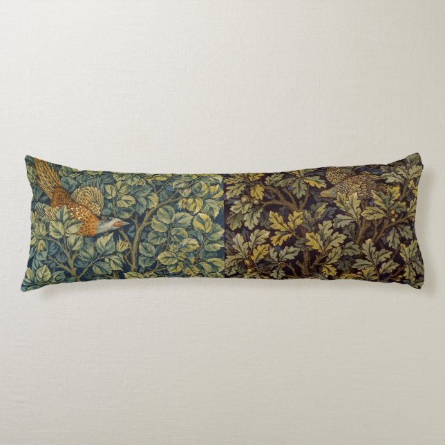 Coussins Longs Guillaume Morris Faisan Oiseau Arbre Fleur (Devant)