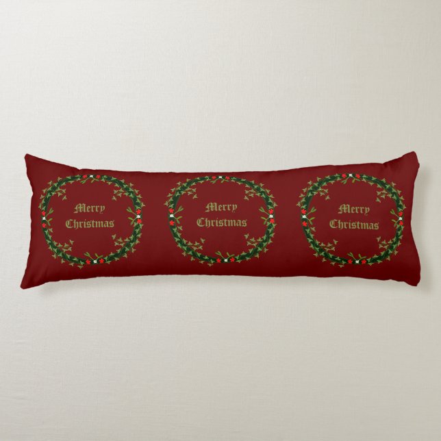 Coussins Longs Guirlande de Noël gothique personnalisée (Devant)