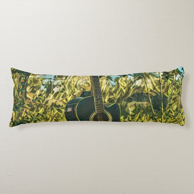 Coussins Longs Guitare cadeau pour guitariste (Devant)