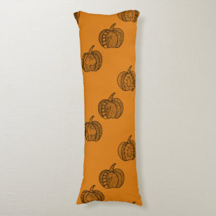 Coussins Longs Halloween boho Zentangle ® inspiré citrouille Auto