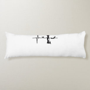 Coussins Longs Halloween Coeur Beat Noir Chat et chauve-souris