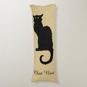 Coussins Longs Halloween vintage, Chat noir Art Nouveau Éffrayant