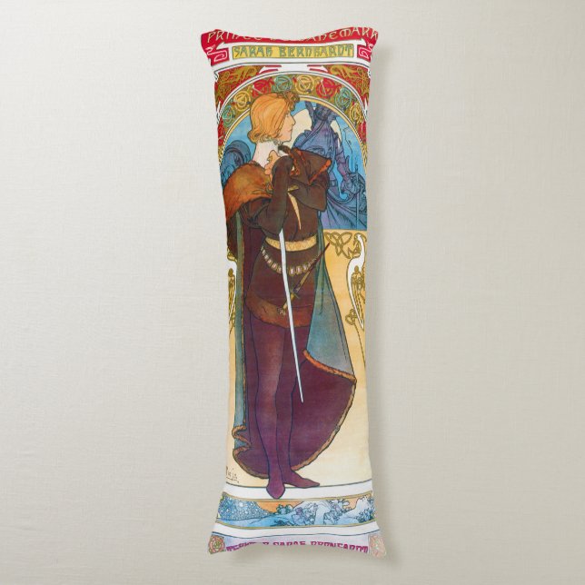 Coussins Longs Hamlet, Alphonse Mucha (Devant (Vertical))