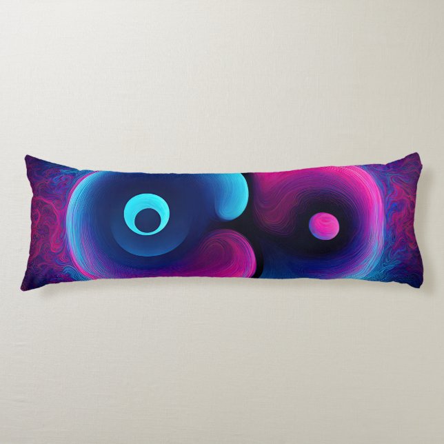 Coussins Longs Harmonie vive : Interprétation moderne de Yin Yang (Devant)