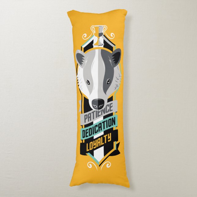 Coussins Longs Harry Potter | HUFFLEPUFF™ House Traits Sigil (Devant (Vertical))