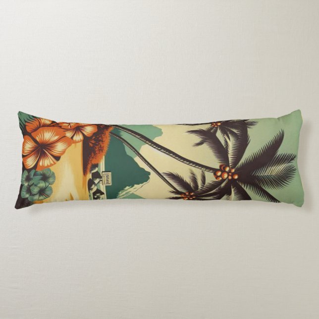 Coussins Longs Hawaï vintage/tropical (Devant)
