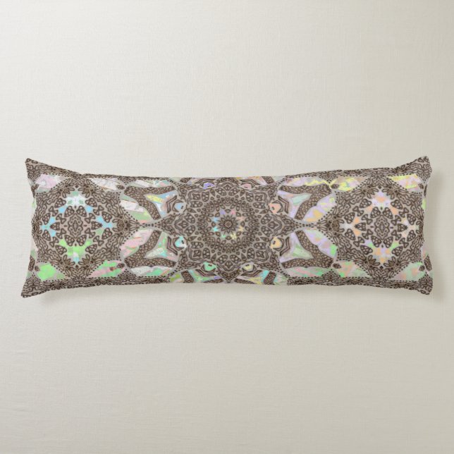 Coussins Longs Henna Phoenix Art original Mandala Yoga Body Pillo (Devant)