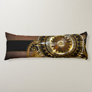 Coussins Longs Horloge Steampunk avec des engrenages anciens