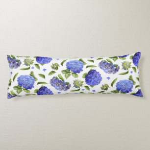 Coussins Longs Hortensias bleus