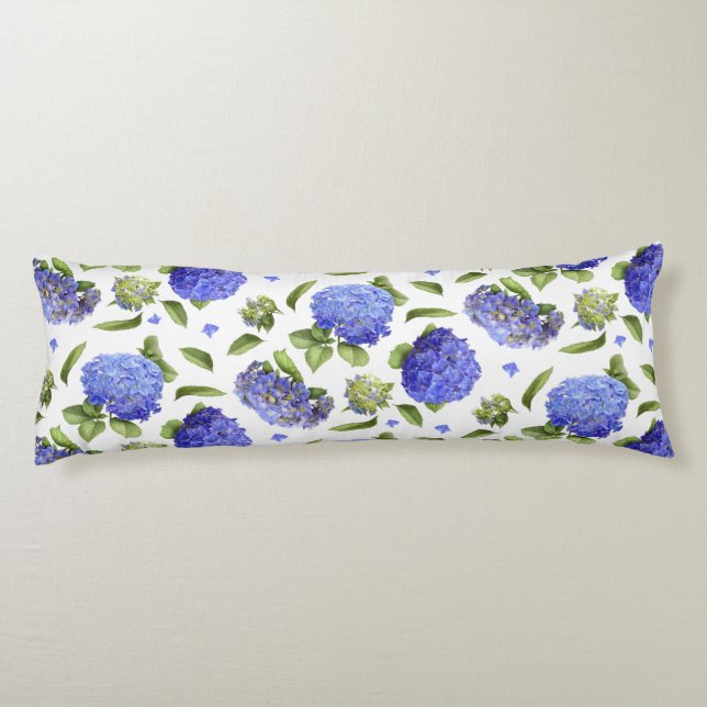 Coussins Longs Hortensias bleus (Dos)
