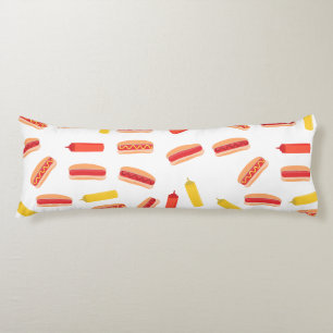 Coussins Longs Hot Dog Fast Food Motif barbecue