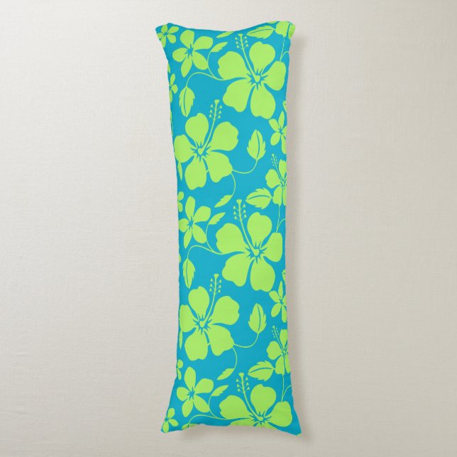 COUSSINS LONGS HULA HAWAIEN (HIBISCUS) CITRON SARCELLE (Devant (Vertical))
