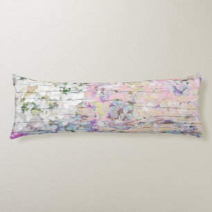 Coussins Longs Hydrangea Floral rose Pays Bois Vintage