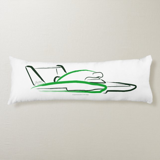 Coussins Longs Hydroplane 01 Vert (Devant)