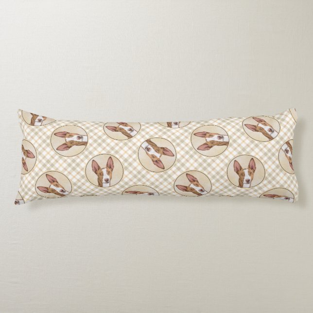 Coussins Longs Ibizan Hound Peinture Smooth Red Original Chien Ar (Devant)