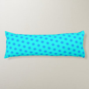 Coussins Longs Icy Aqua et Blue Snowflake Motif