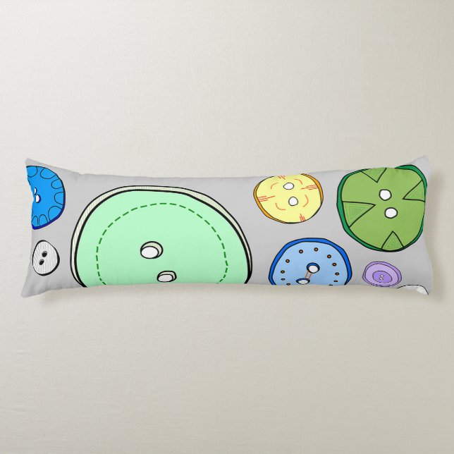 Coussins Longs Illustration de bouton pastel (Devant)