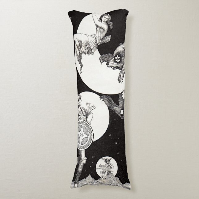 Coussins Longs Illustration de la nuit du dieu de l'univers du ci (Devant (Vertical))