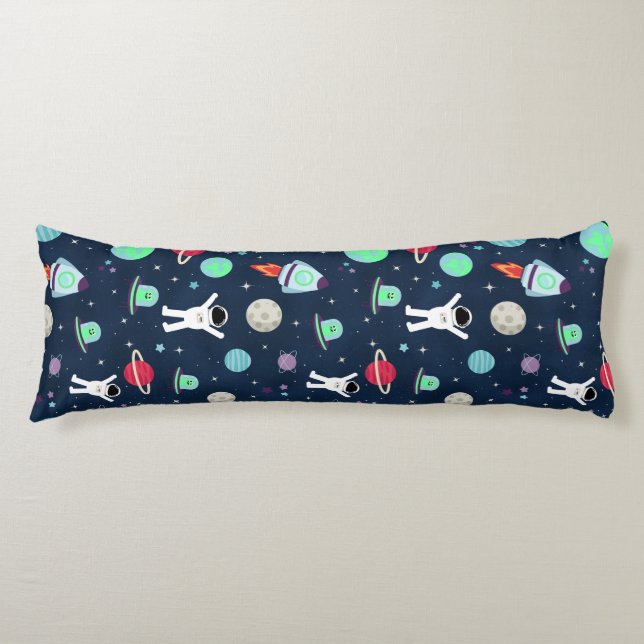 Coussins Longs illustration de motif spatial (Devant)